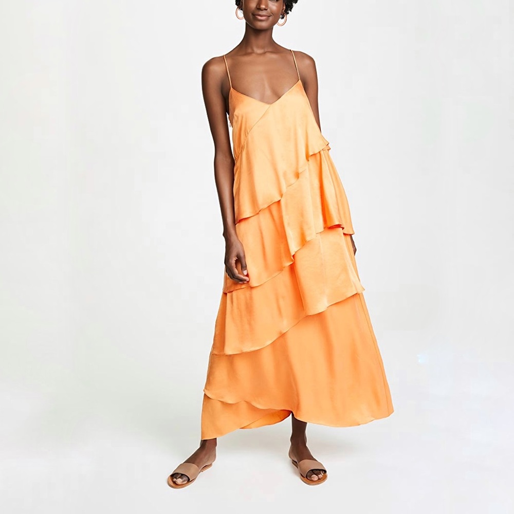 Mara Hoffman Salome Maxi Dress in Nectarine
